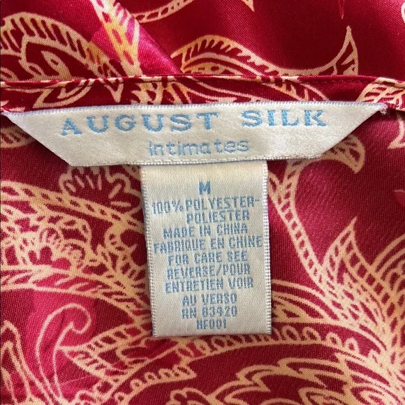 August Silk Red and Gold Paisley Top - Picture 8 of 10